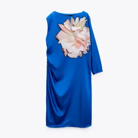 Asymmetric Flower Dress