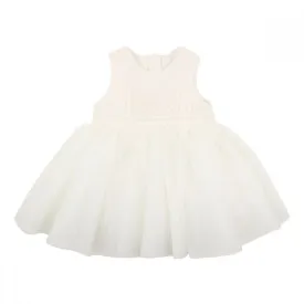 Bebe Embroidered Organza Dress - Ivory