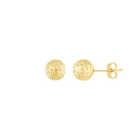 14k Textured Ball Stud Earrings