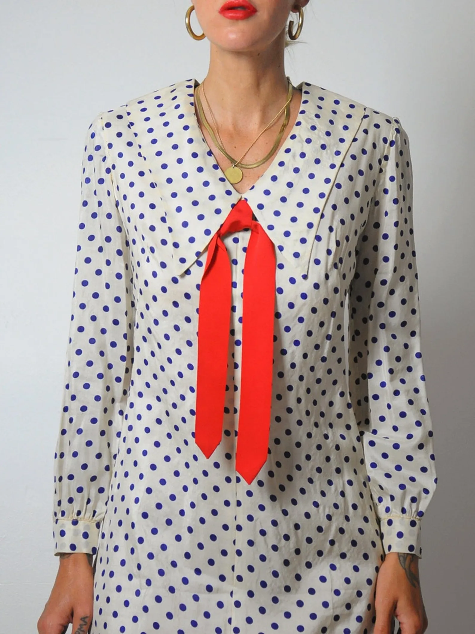 1950's Polka Dot Sailor Dress