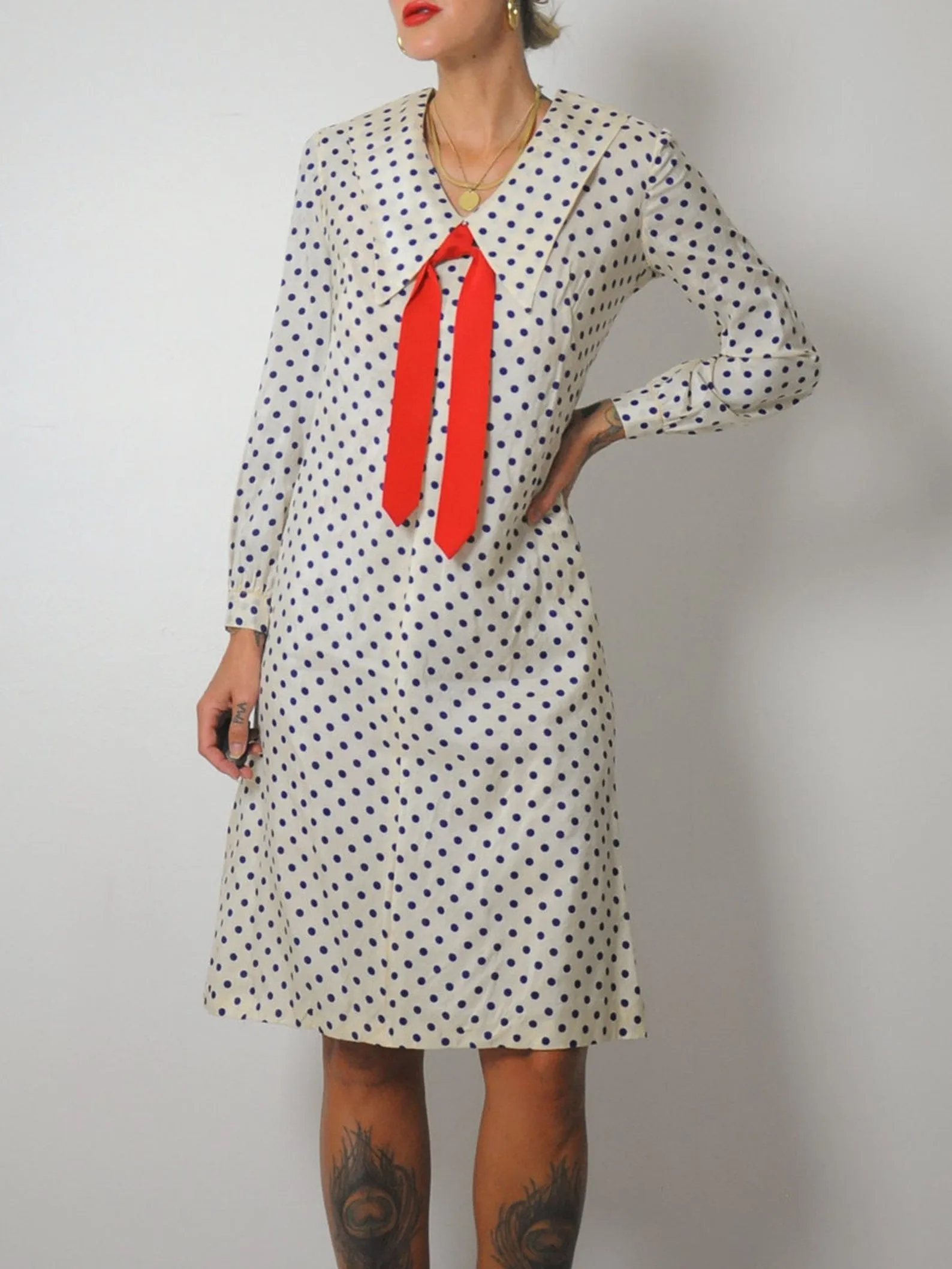 1950's Polka Dot Sailor Dress