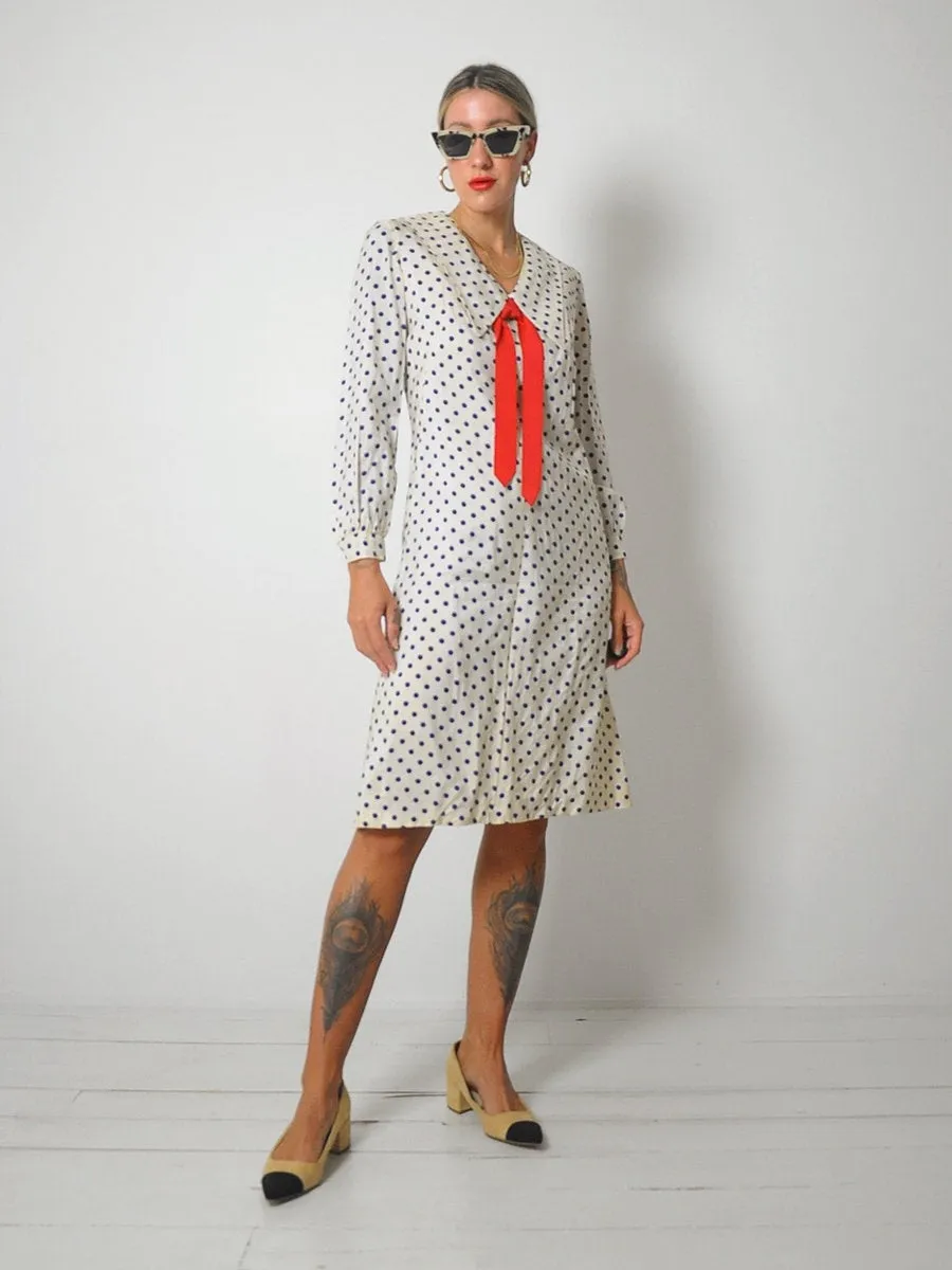 1950's Polka Dot Sailor Dress