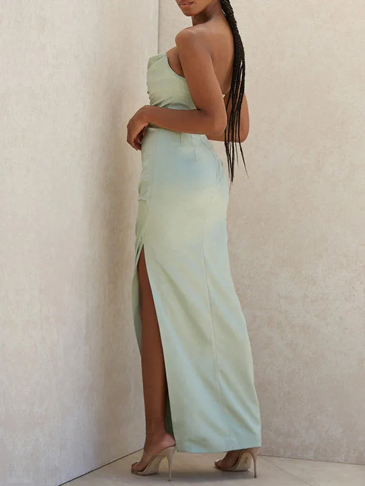 2024 Green Sleeveless Evening Elegant Bandage Party Maxi Dress