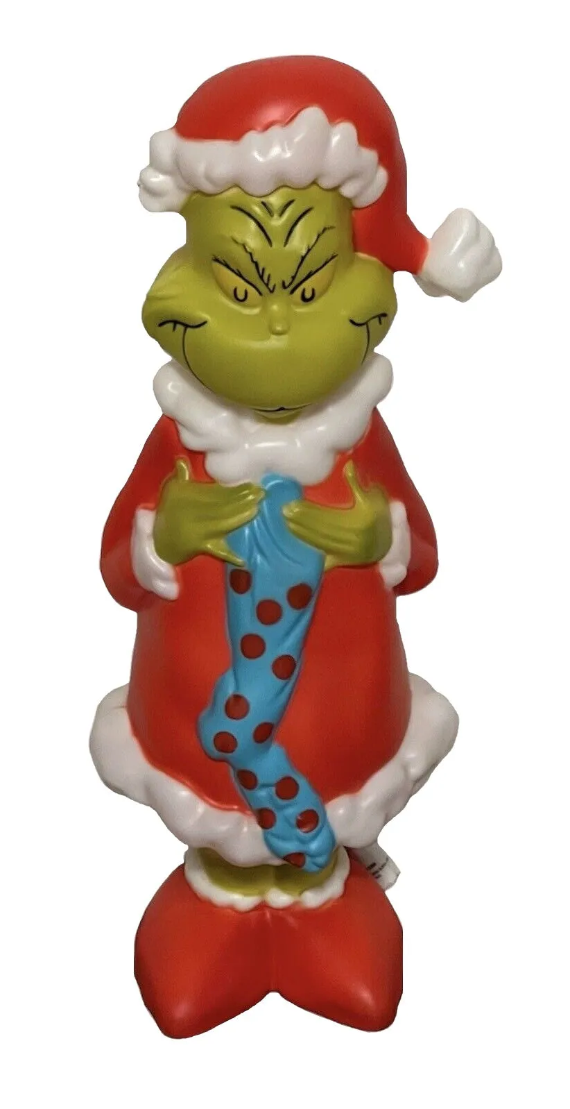 24" Dr. Seuss Grinch with Christmas Stocking Blow Mold