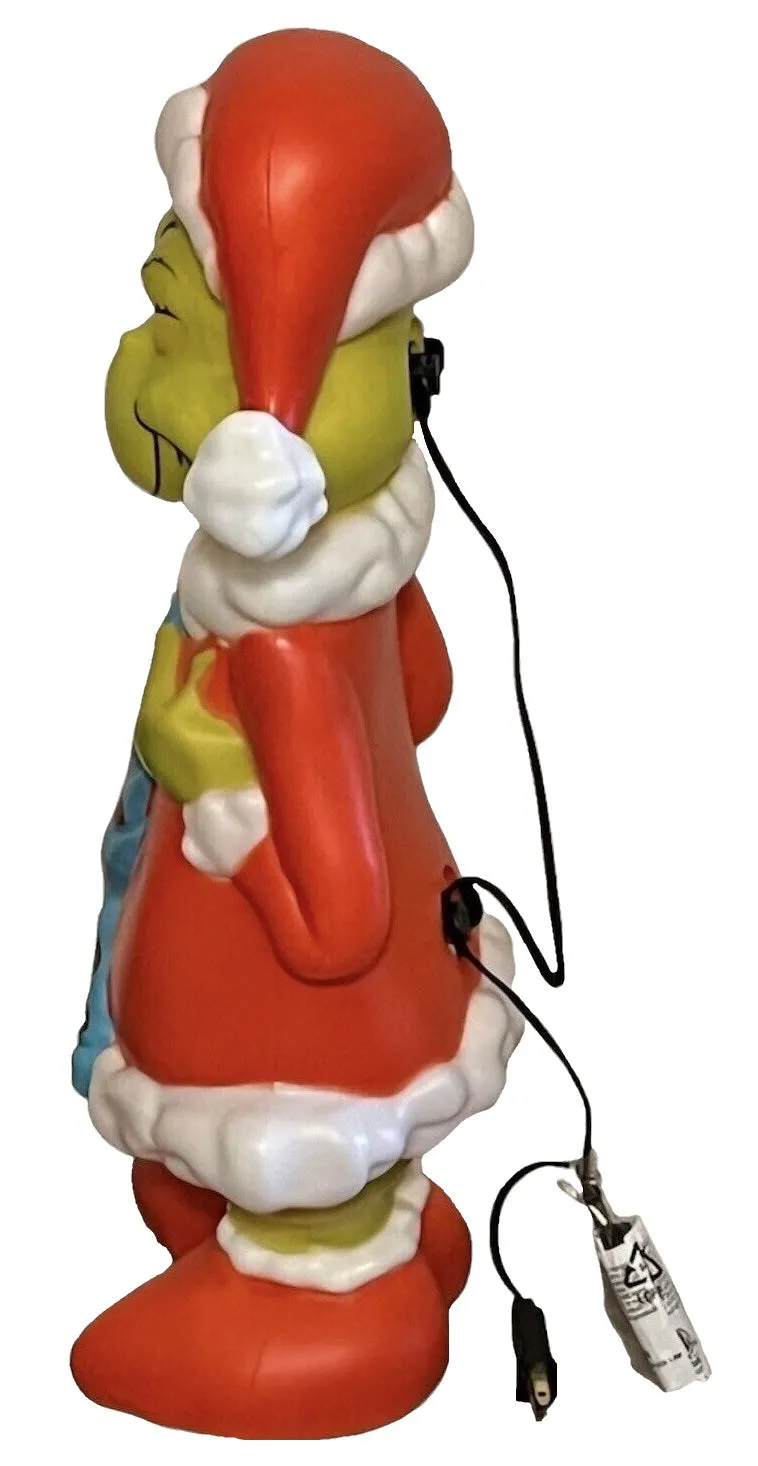 24" Dr. Seuss Grinch with Christmas Stocking Blow Mold