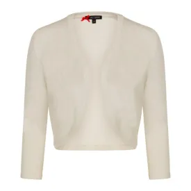 3/4 Sleeve Ivory Stretch Shrug Bolero