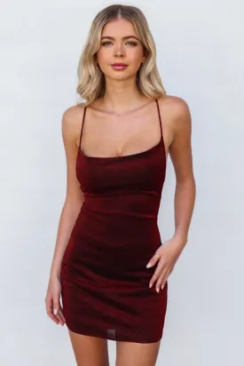 Abby Mini Dress - Red Shimmer