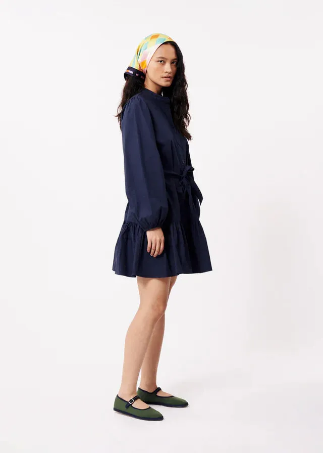 ALIZZE LONG SLEEVE MINI DRESS (NAVY BLUE)