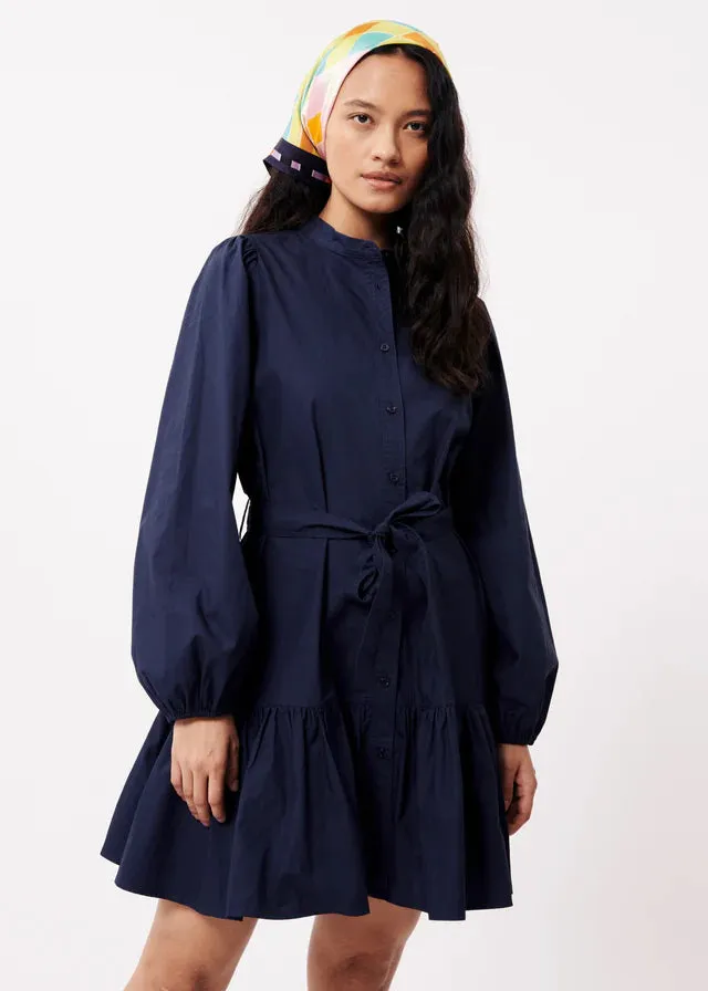 ALIZZE LONG SLEEVE MINI DRESS (NAVY BLUE)