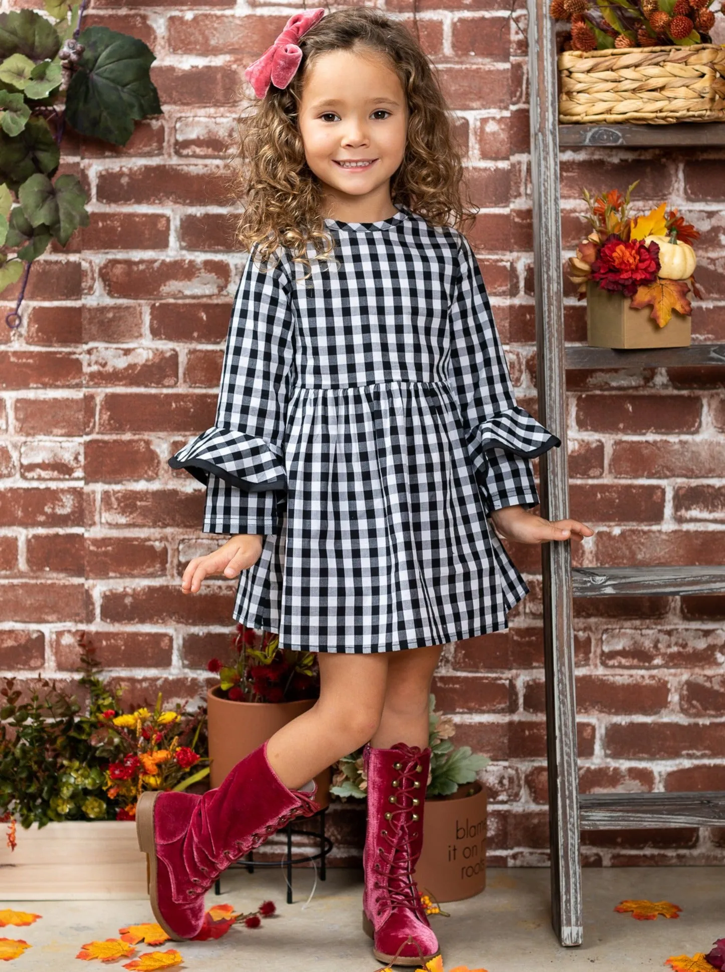 Always Glad In Plaid A-Line Dress