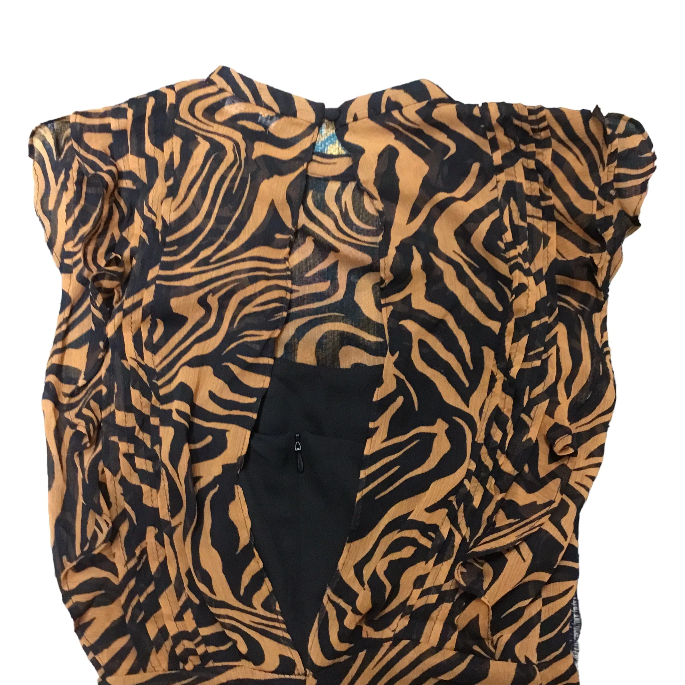 Animal Print Dress Casual Short Express, Size Xs