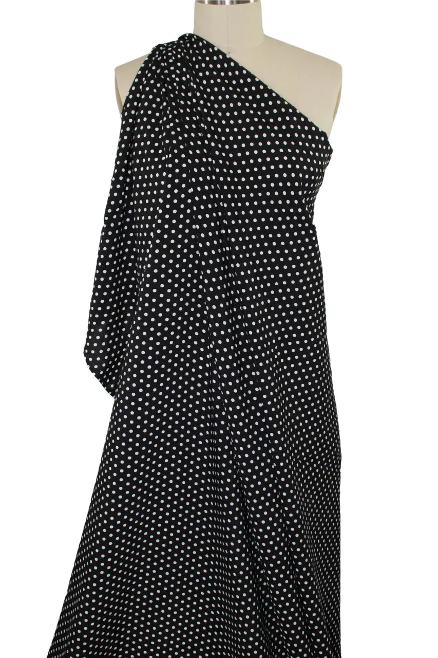 Anne K(lein) Polka Dot Rayon Challis - Black/White