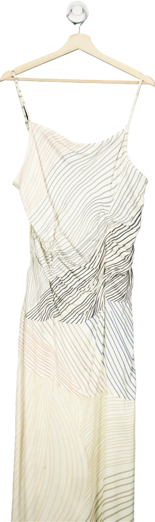 Anthropologie {Conditions Apply} White/Black Abstract Striped Maxi Dress UK 8