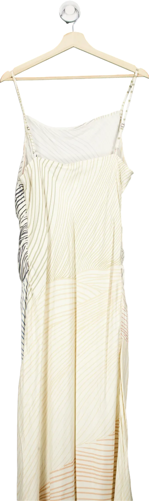 Anthropologie {Conditions Apply} White/Black Abstract Striped Maxi Dress UK 8