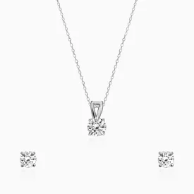 Anushka Sharma Classic Silver Zircon Set