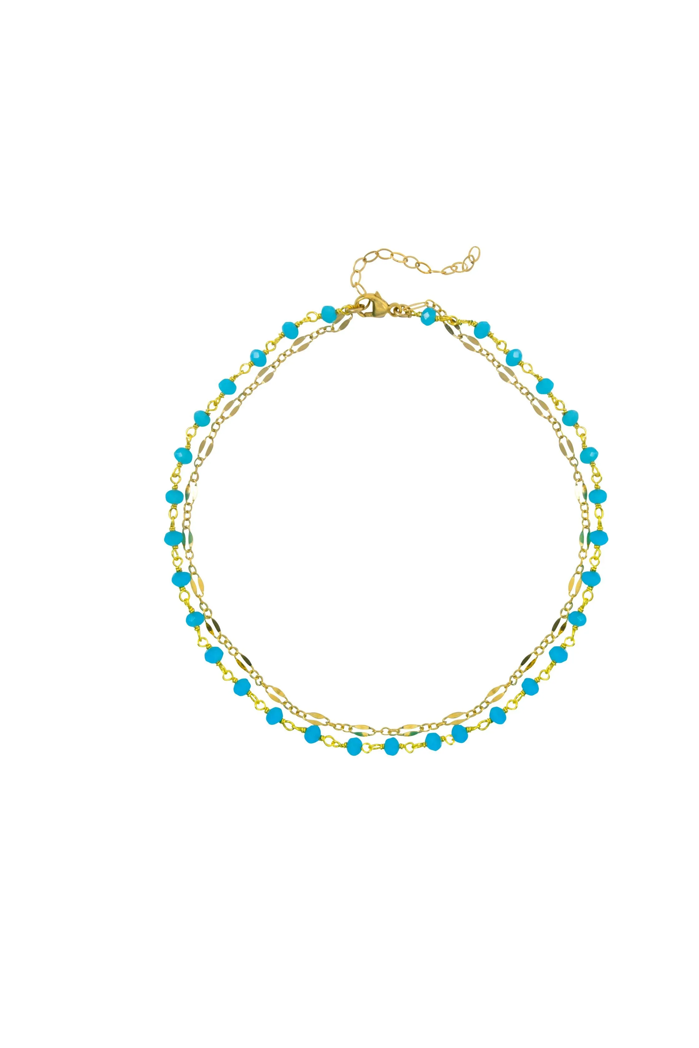 Ashlyn Anklet - Blue Chalcedony