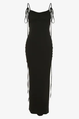 Black Low Back Long Dress