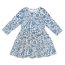 Calgary Dress - Dutch Floral Delft Blue