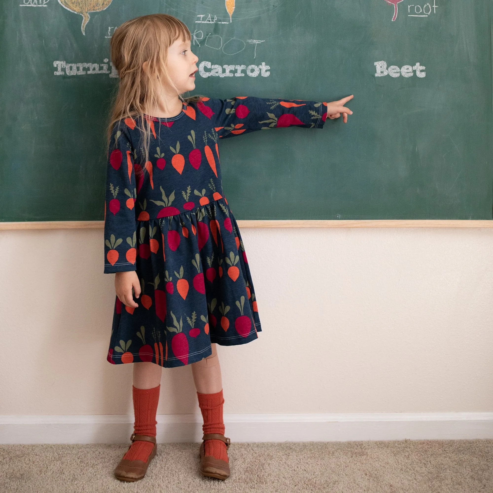 Calgary Dress - Dutch Floral Delft Blue