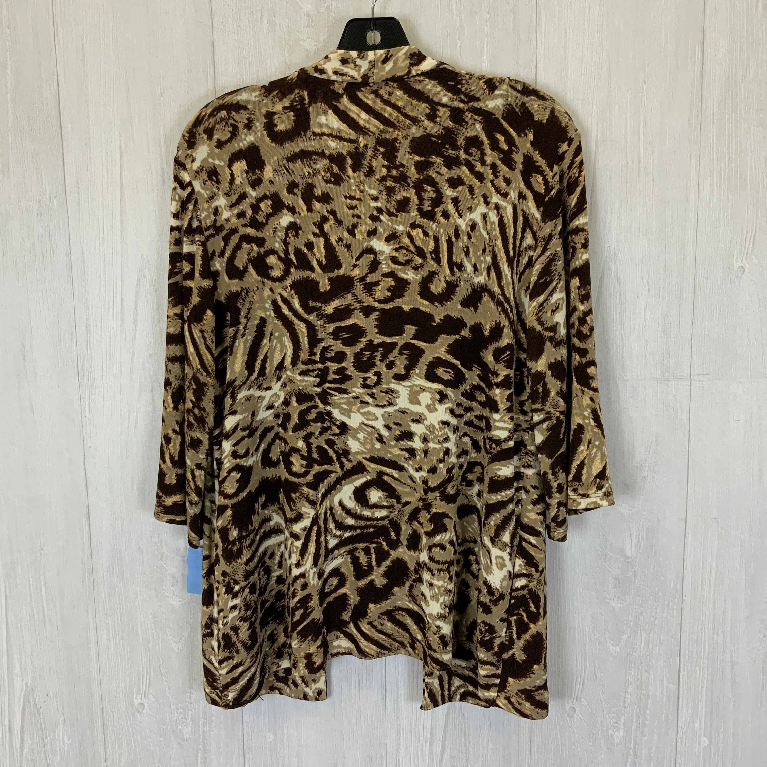 Cardigan By Chicos In Animal Print, Size: M