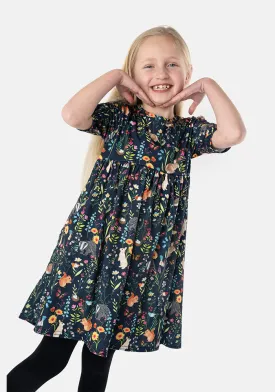 Children's Spring Meadow Animal Print Dress (Calla)