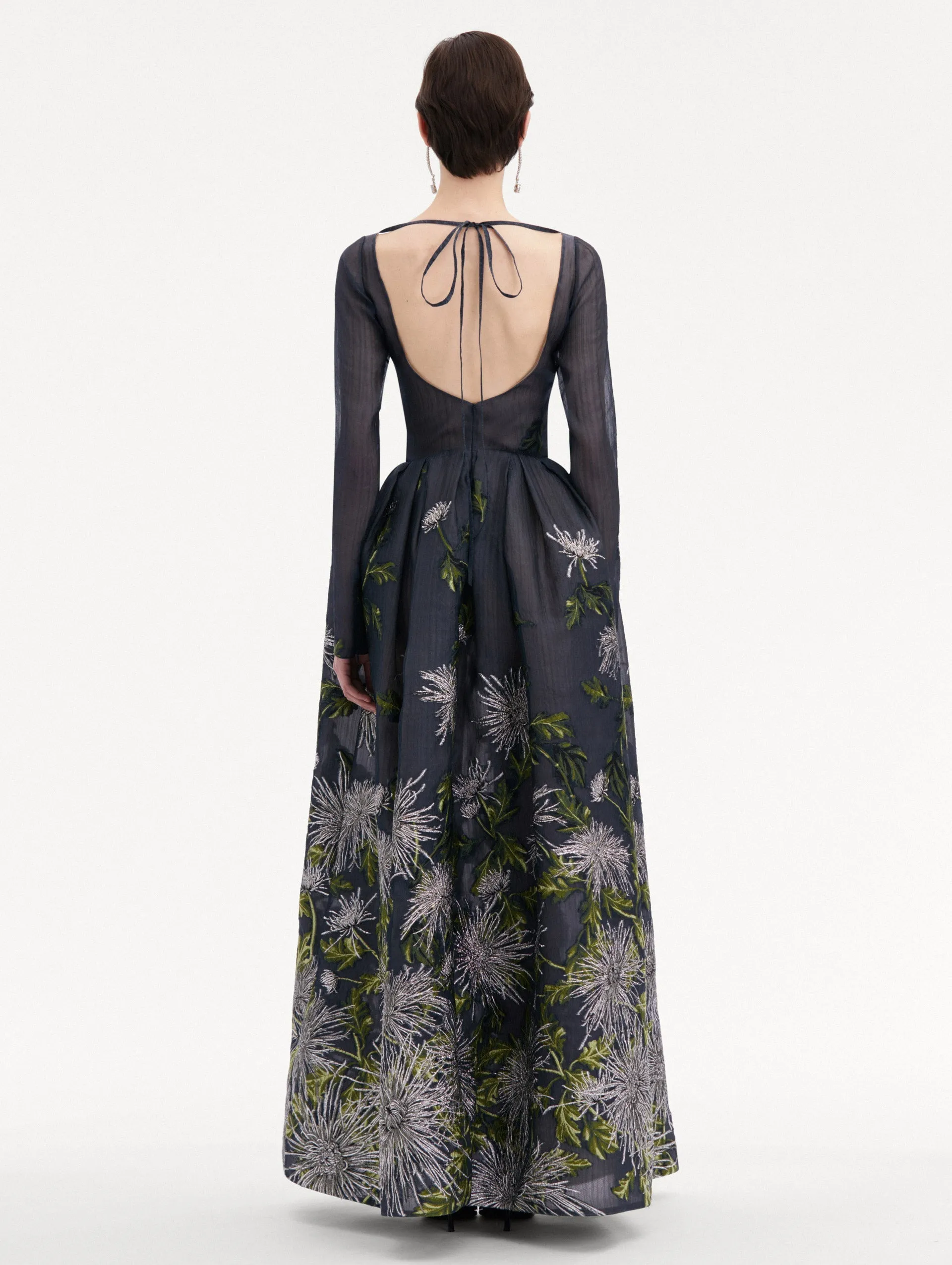 Chrysanthemum Fil Coupé Gown