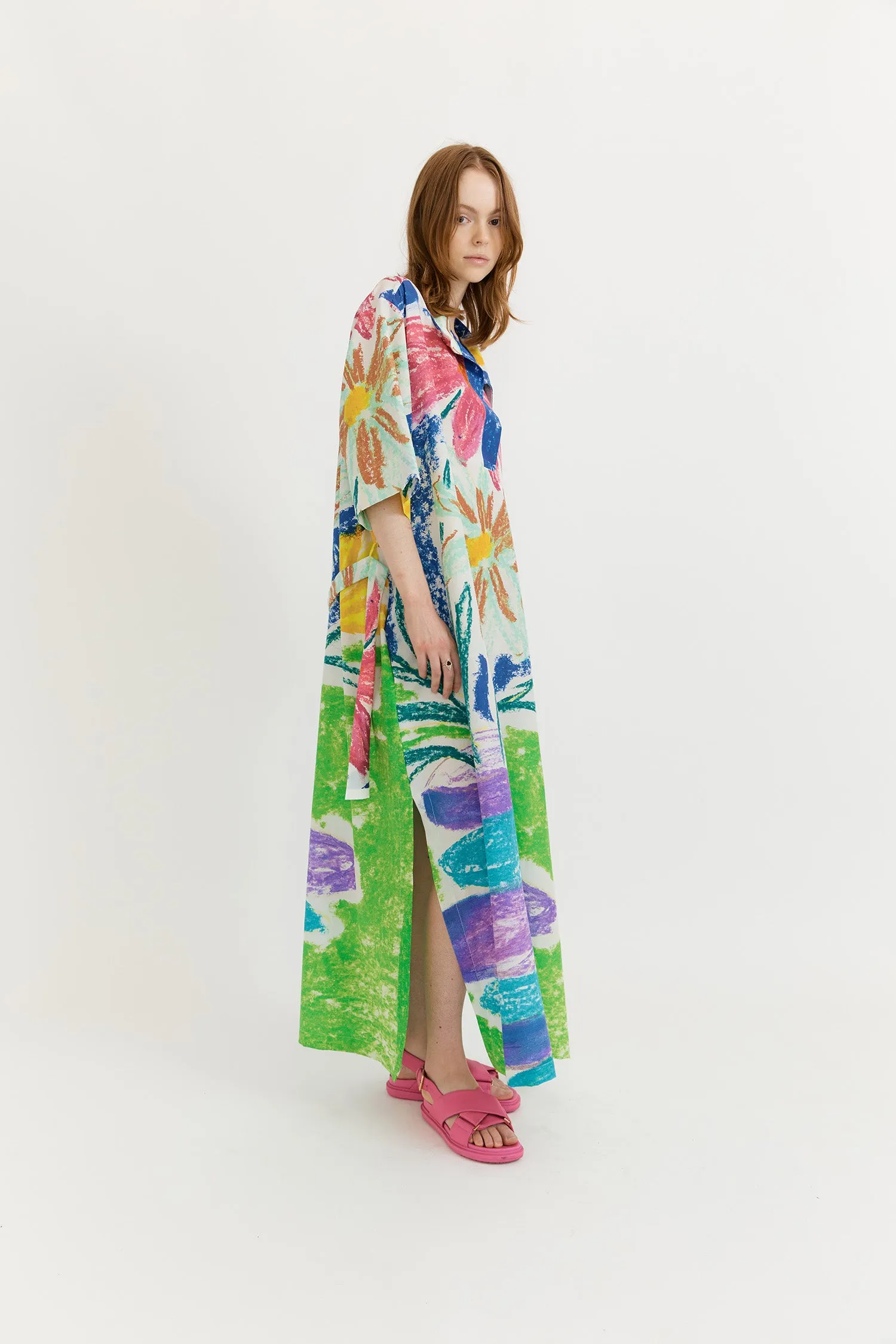 DANTAS TUNIC SHIRT DRESS- PLACEMENT PRINT