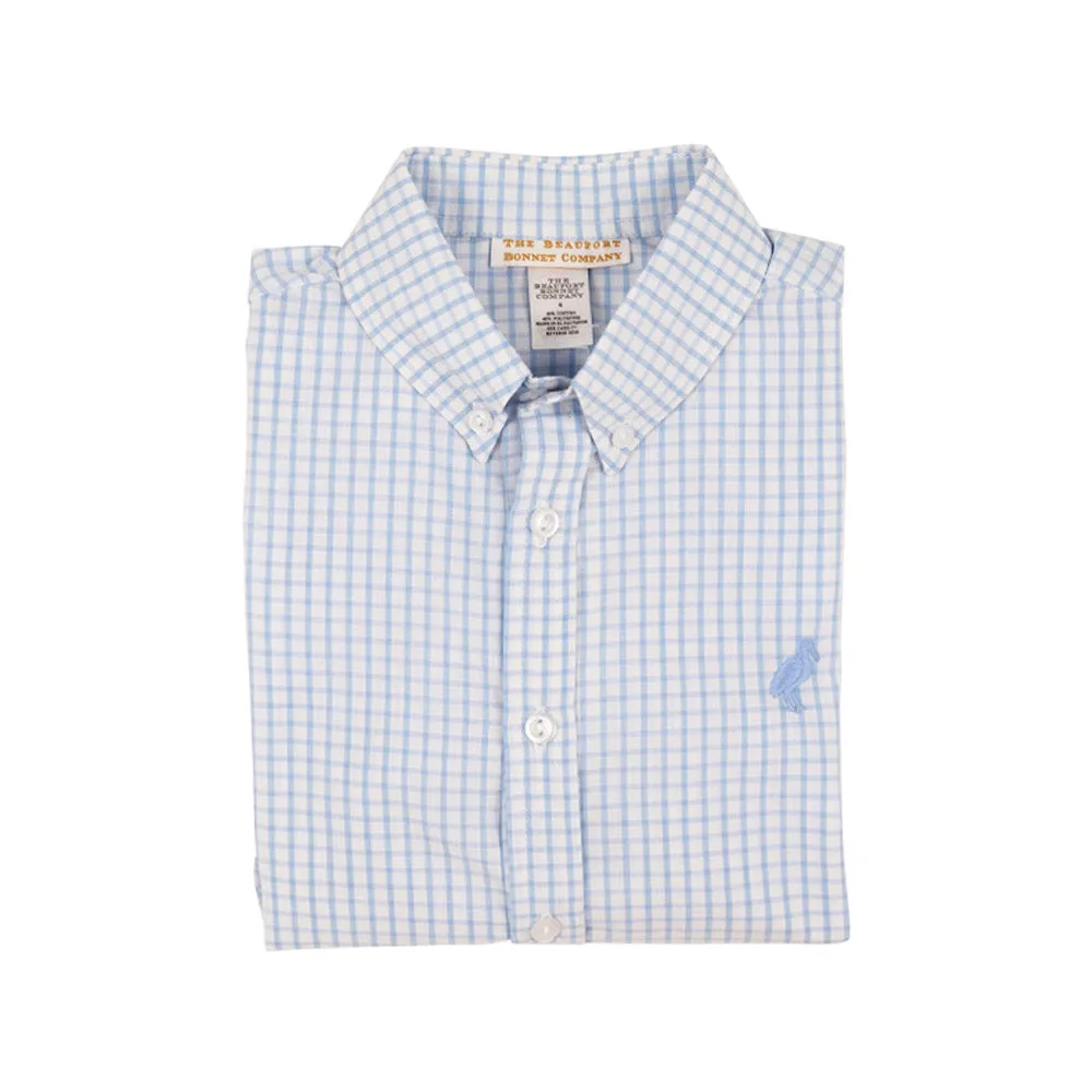 Dean's List Dress Shirt - Beale Street Blue Windowpane with Beale Street Blue Stork