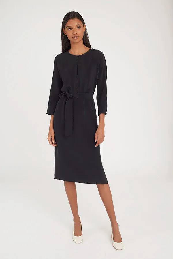 Dolman Sleeve Silk Dress