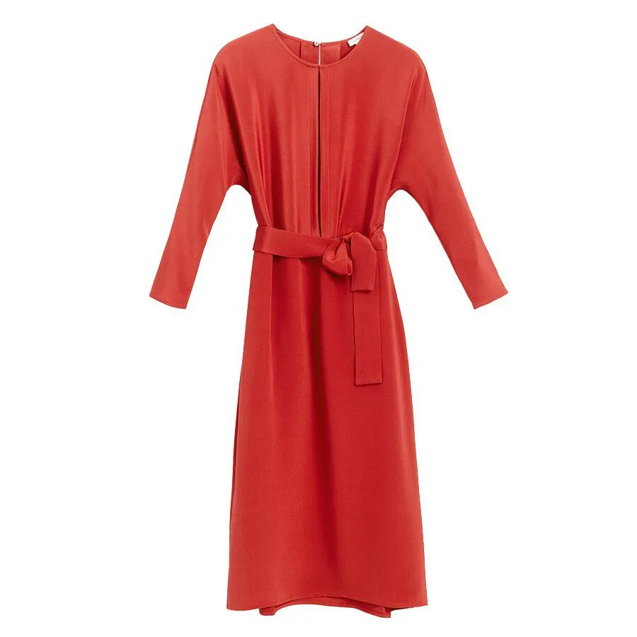 Dolman Sleeve Silk Dress