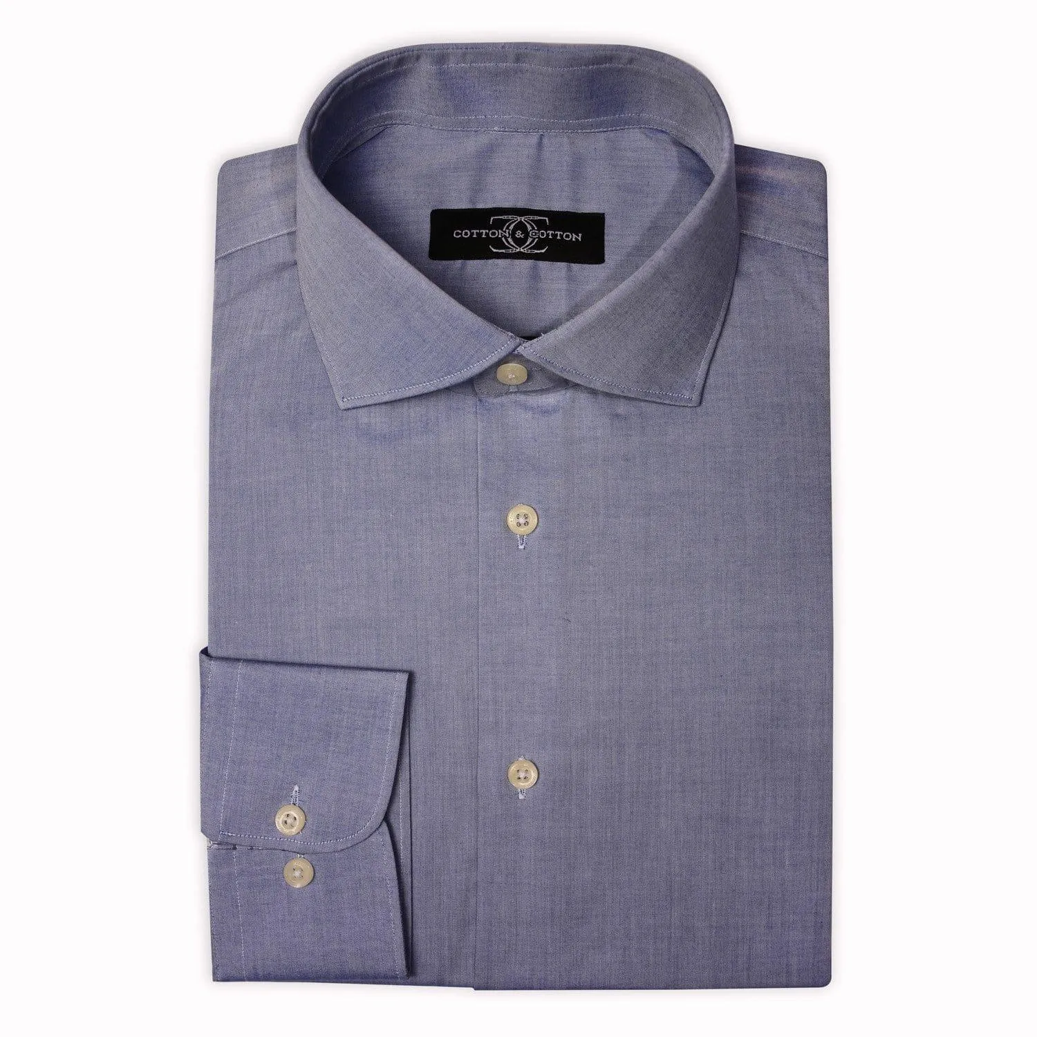 Dress Shirt Mid Blue Chambray