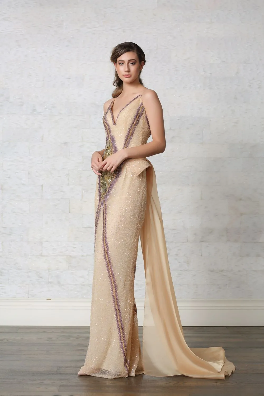 Embroidered Evenning Gown