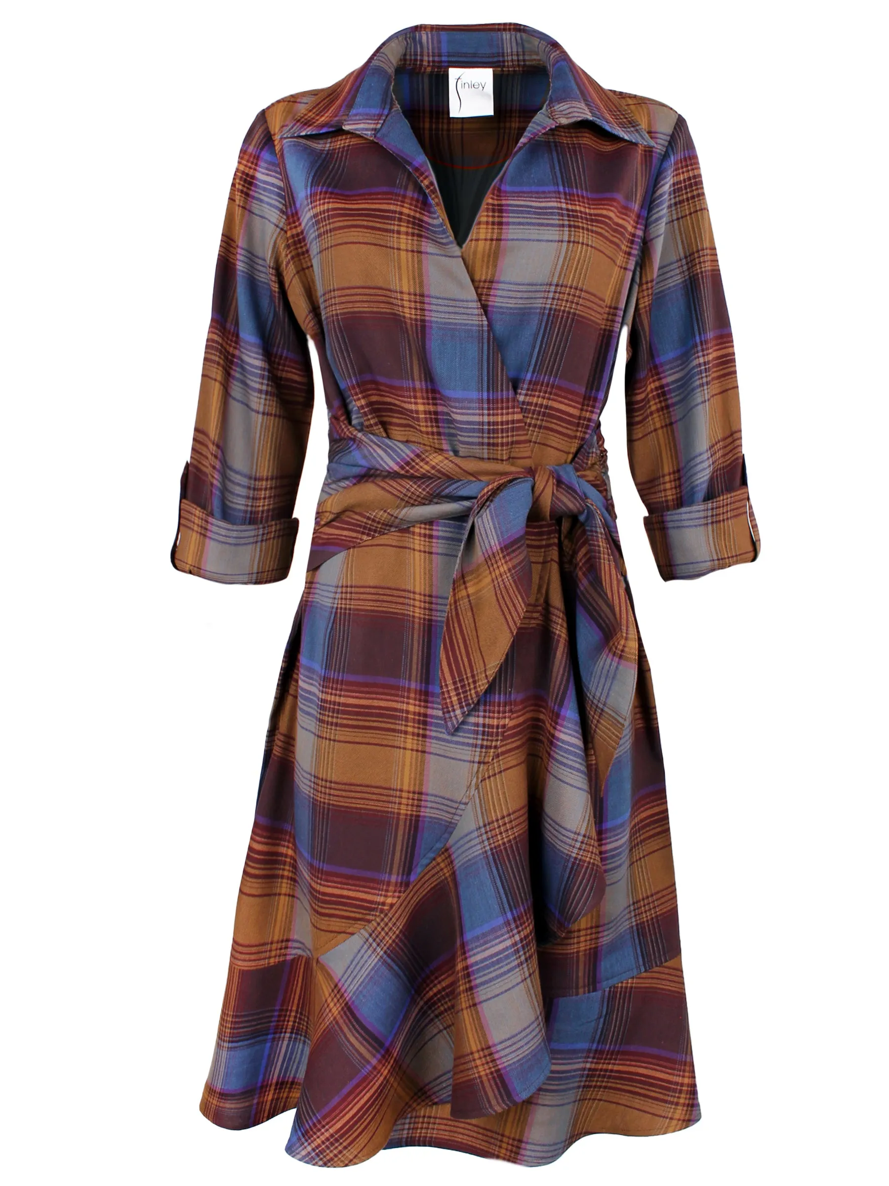 Farrah Shirt Dress Brushed Plaid