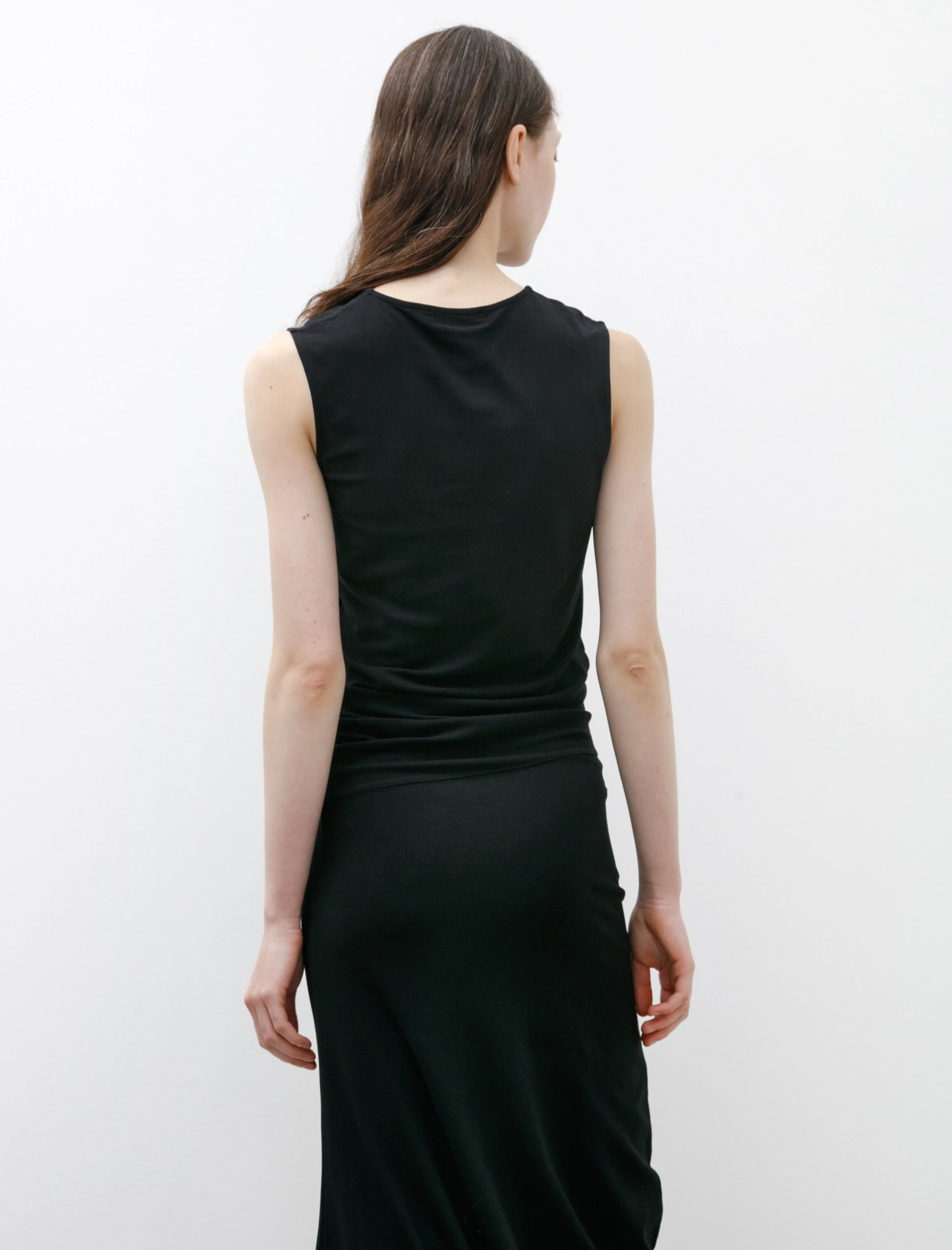 Fitted Twisted Dress Black