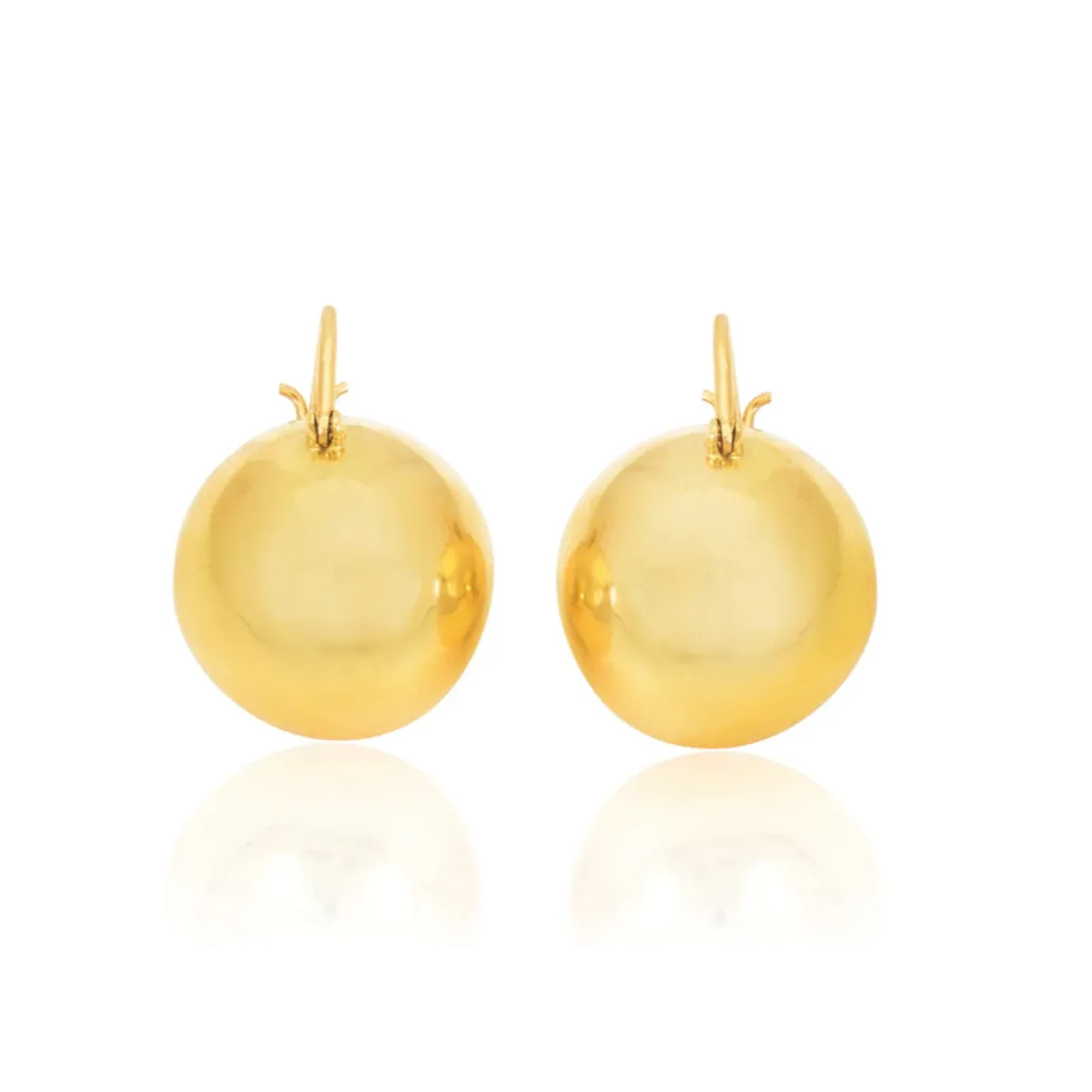 Floating Gold Globe Earrings