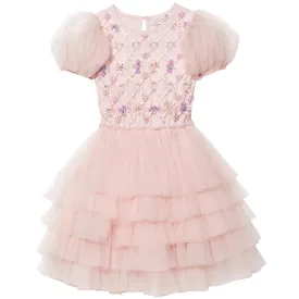 Floral Lattice Tutu Dress