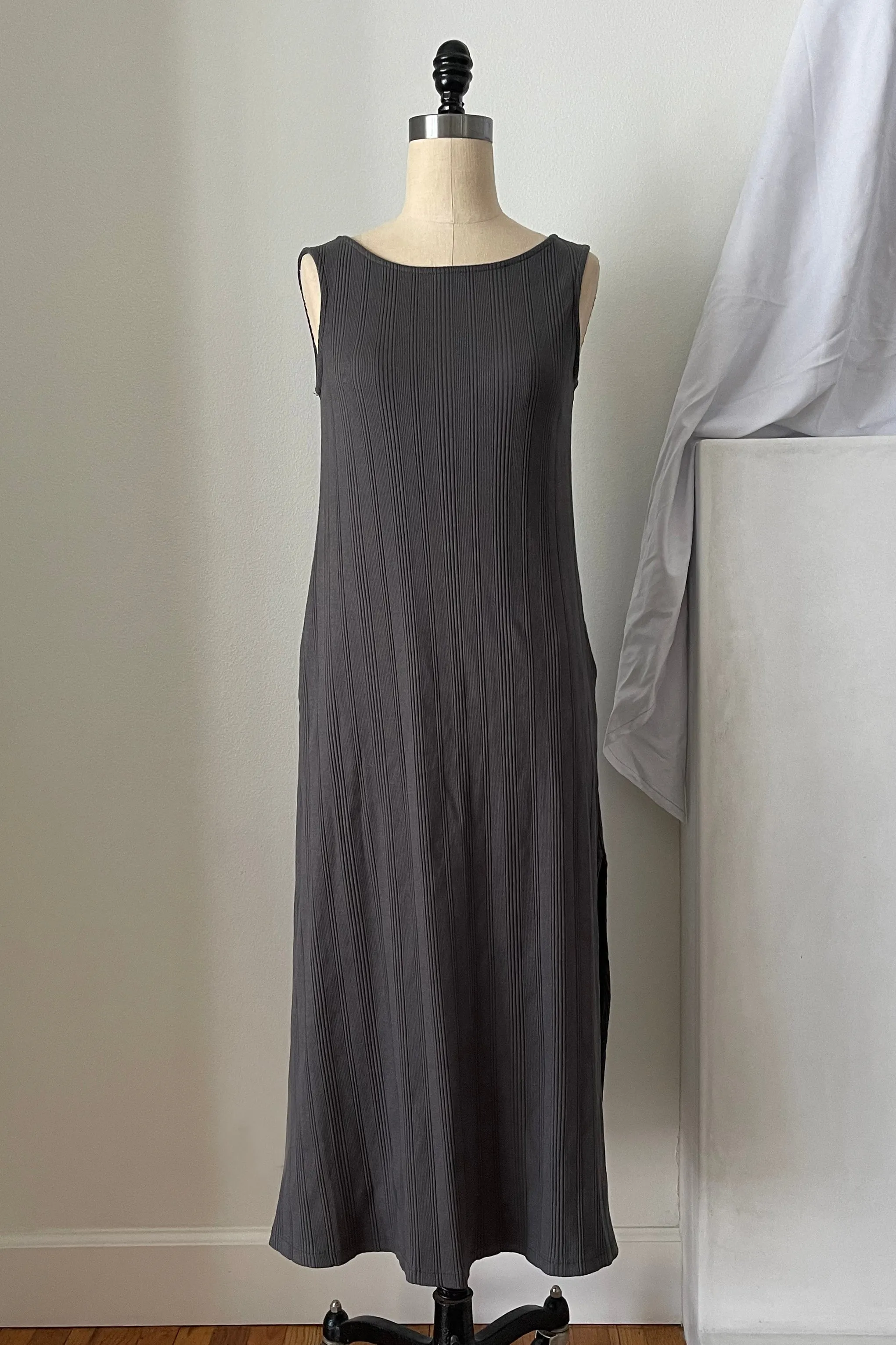 Fortuna Wide Rib Dress - Zinc Grey