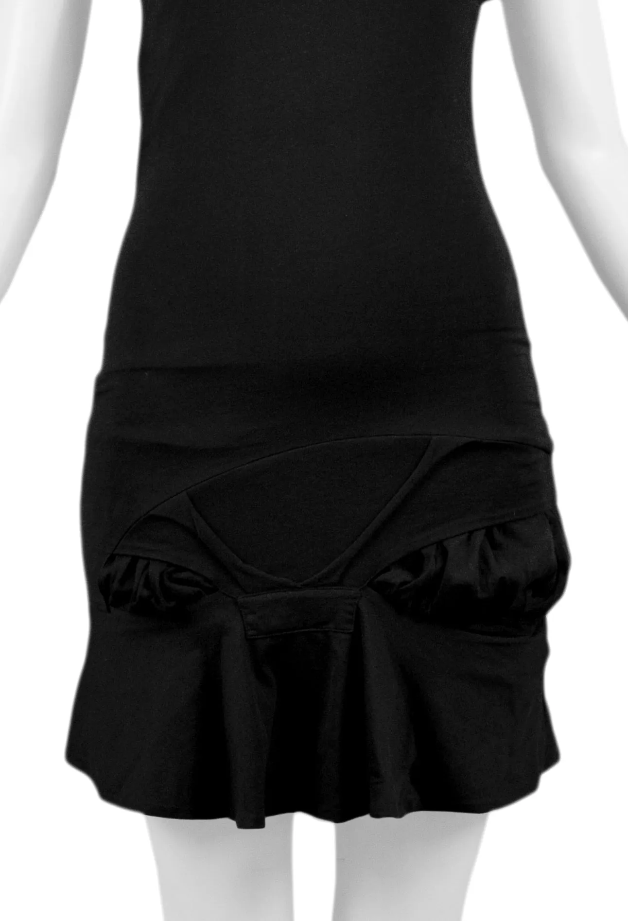 HELMUT LANG BLACK TANK BUBBLE INSET CONCEPT DRESS 2004