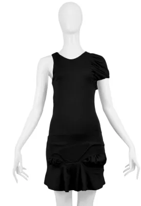 HELMUT LANG BLACK TANK BUBBLE INSET CONCEPT DRESS 2004