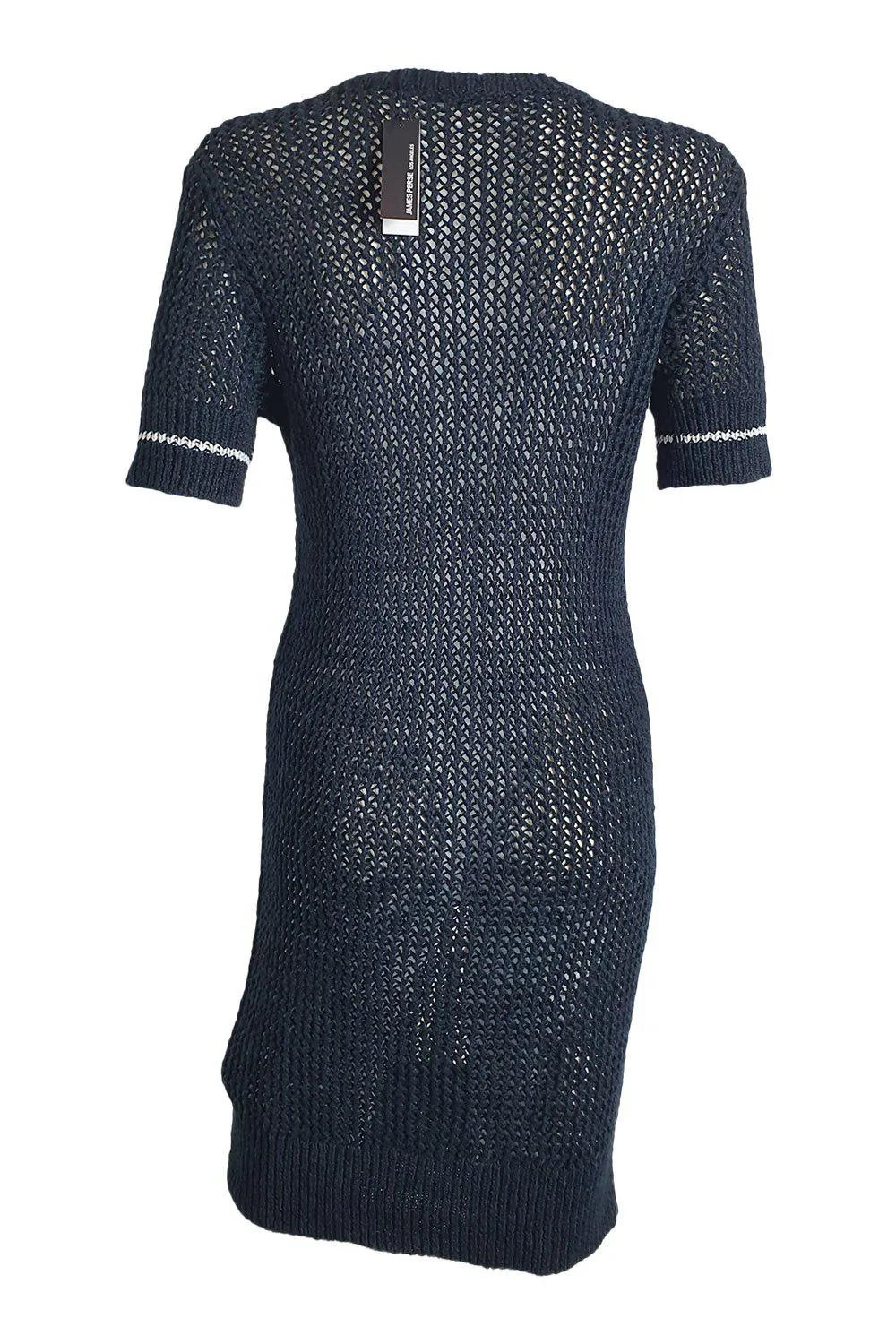 JAMES PERSE Black Knitted Short Sleeved Jumper Dress (US 2 | UK 6-8)