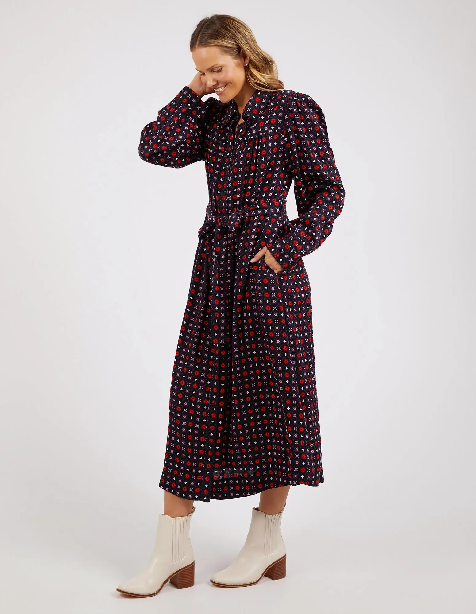 Jessie Geo Print Shirt Dress