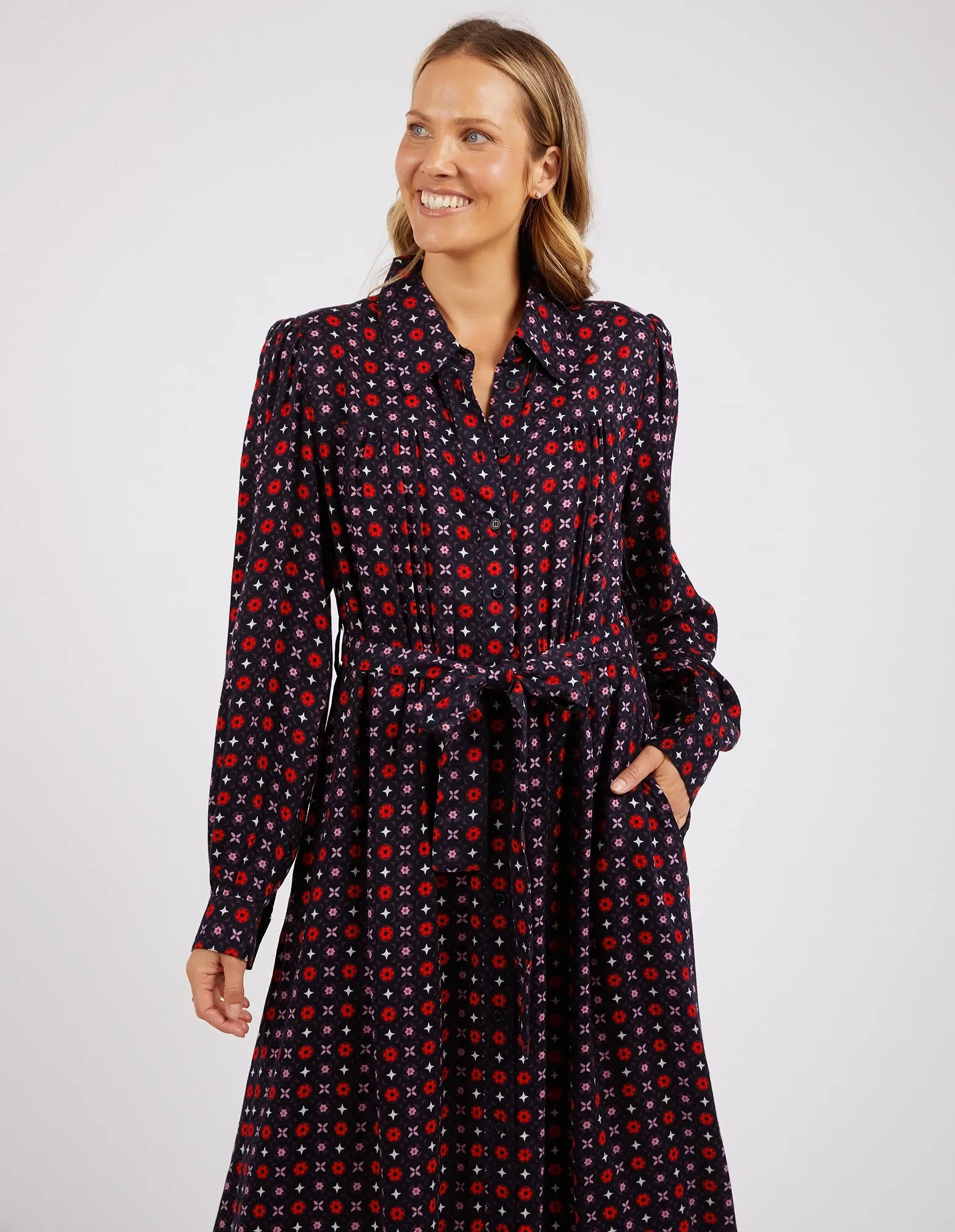 Jessie Geo Print Shirt Dress