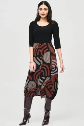 Joseph Ribkoff Black/Multi Coloured Dress Style 243234-178