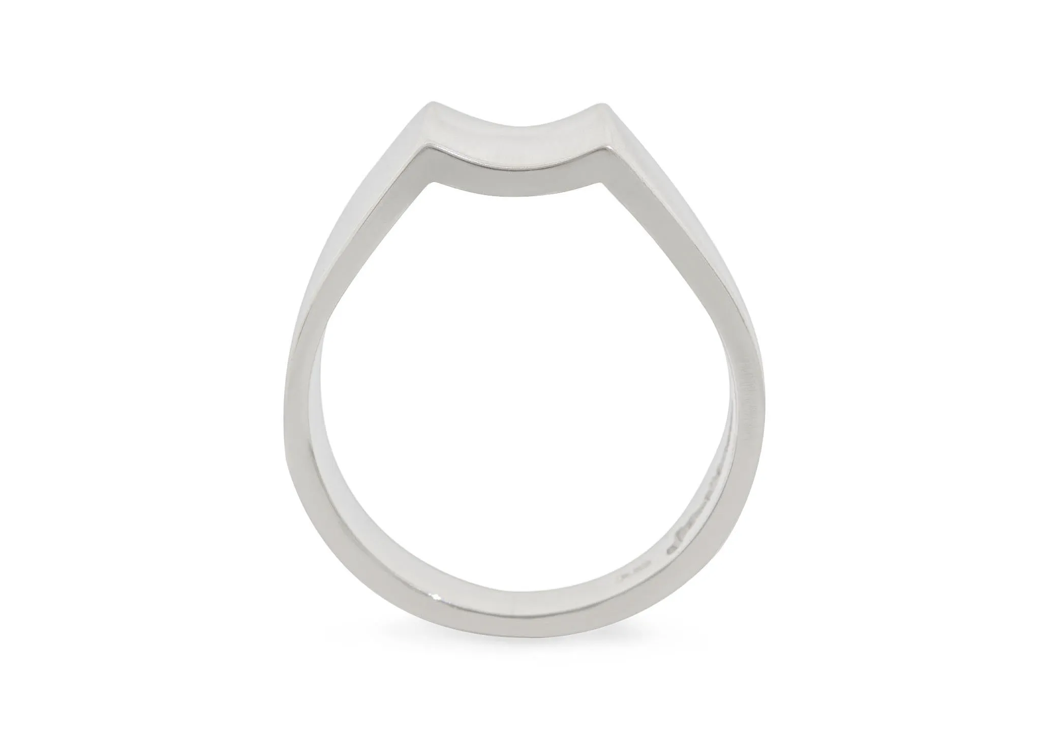 JW340 Concave Ring, Sterling Silver