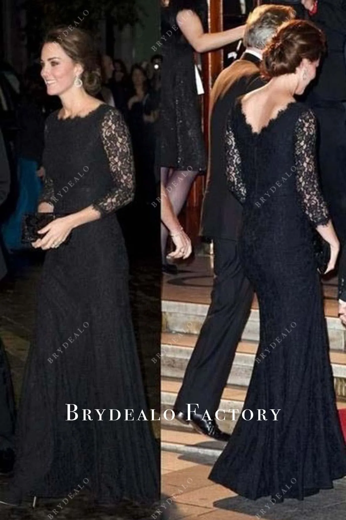 Kate Middleton Black Lace Dress 2014 Royal Variety Performance