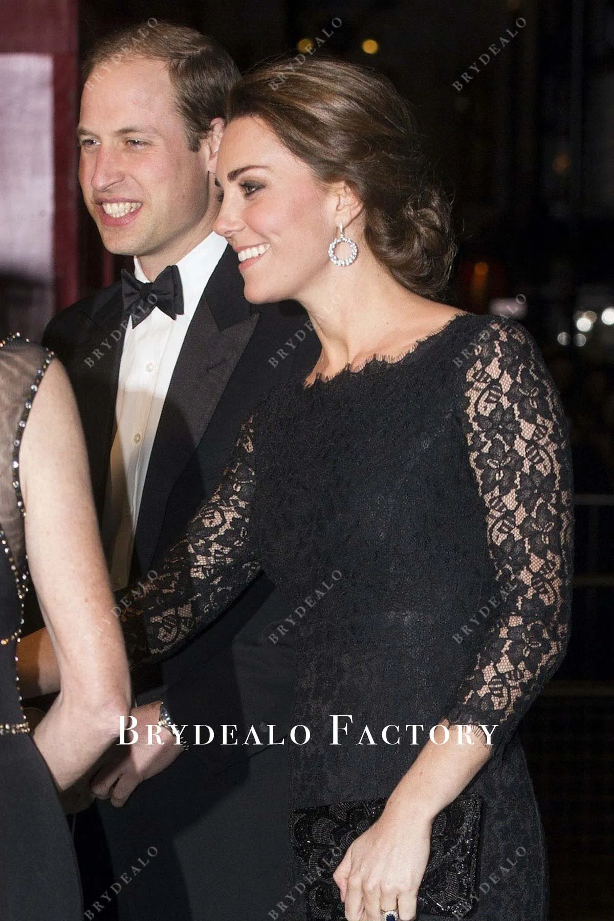 Kate Middleton Black Lace Dress 2014 Royal Variety Performance