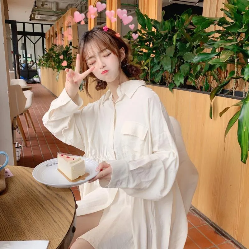 Kawaii Flare Sleeved Shirt Dress