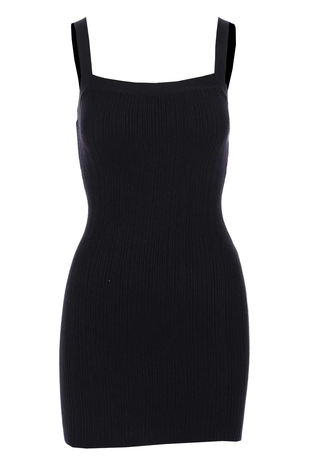 Layla Raven Rib Knit Tank Mini Dress