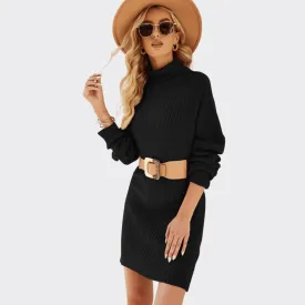 Long Pullover Knitted Sweater Dress