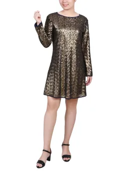 Long Sleeve Sequin Dress